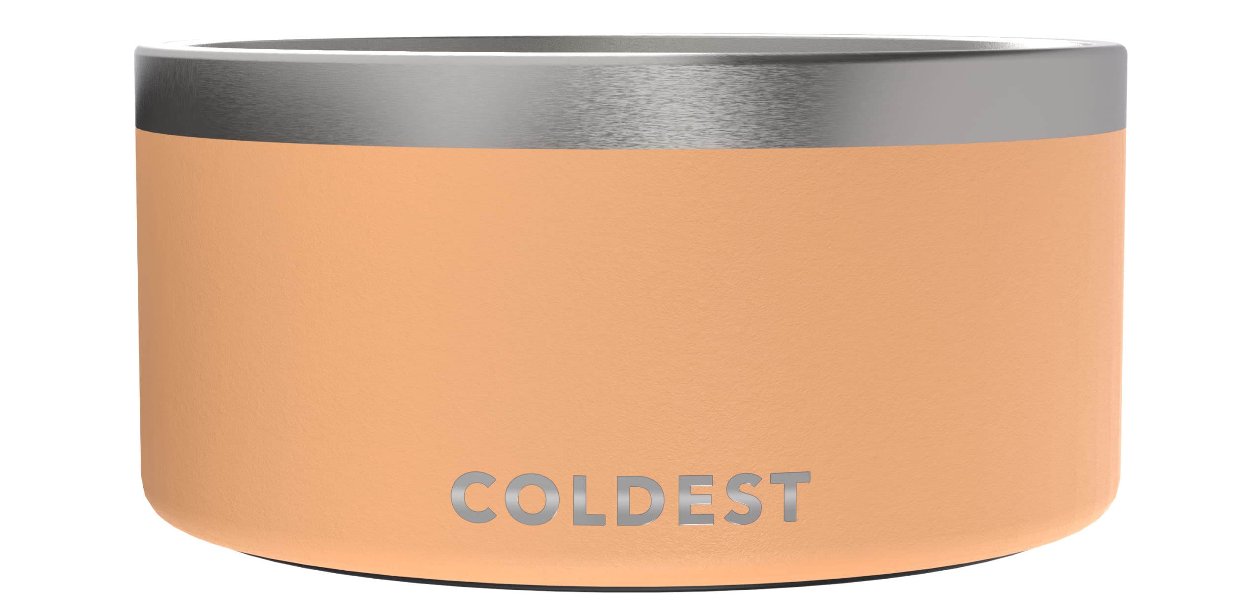 Coldest Dog Bowl - Anti Rust Metal & Non Slip Dog Bowls Large, Spill Proof Heavy Duty 3 Layers Insulated Dog Bowl - Food and Water Bowl for Dogs, Cats & Pets, Dishwasher Safe (200 oz, Sahara Peach)