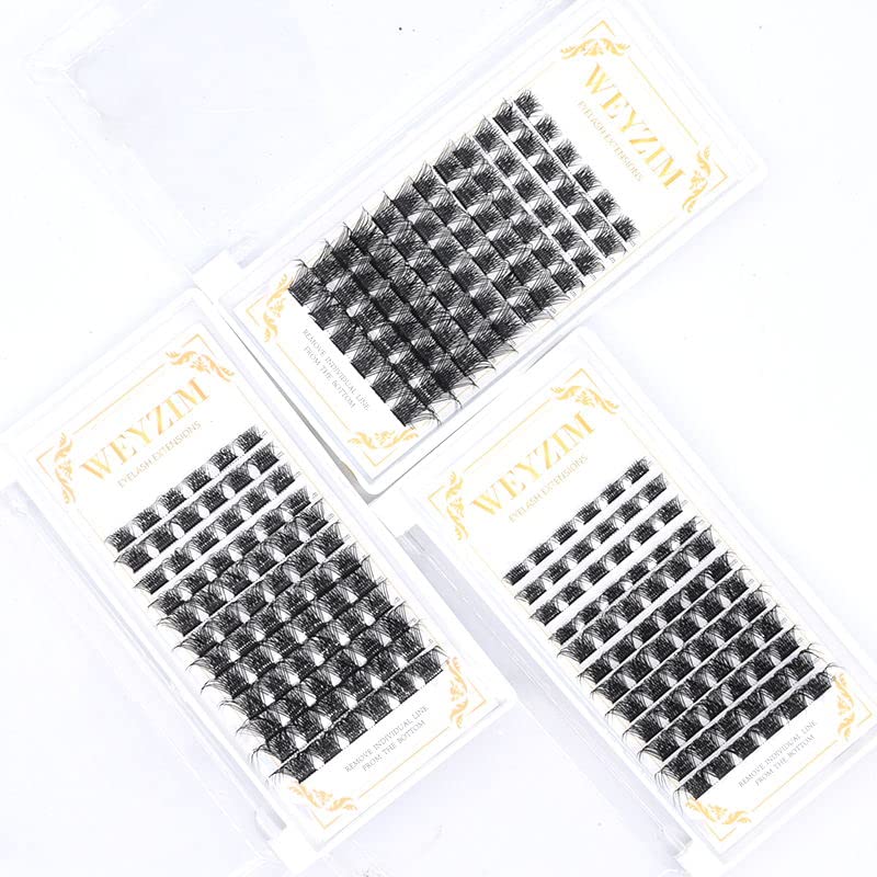 Miniatura 7 de Extensiones de pestañas en racimo de pestañas para bricolaje, 72 racimos de pestañas rizadas D, Weyzim LASH, Mega volumen, pestañas individuales,
