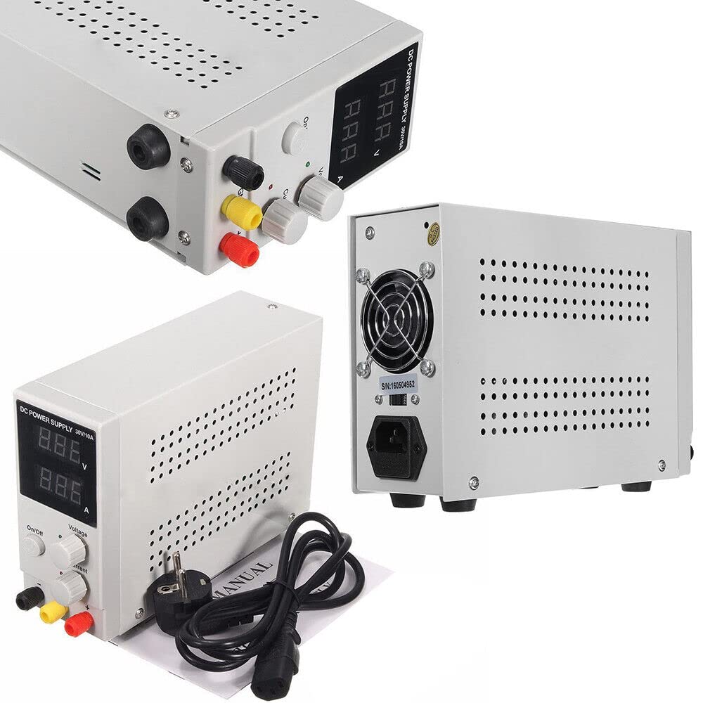 Fuente de alimentación de laboratorio ajustable, 30 V, 10 A, 300 W, transformador regulable, regulador de voltaje, pantalla digital, fuente de alimentación estabilizada