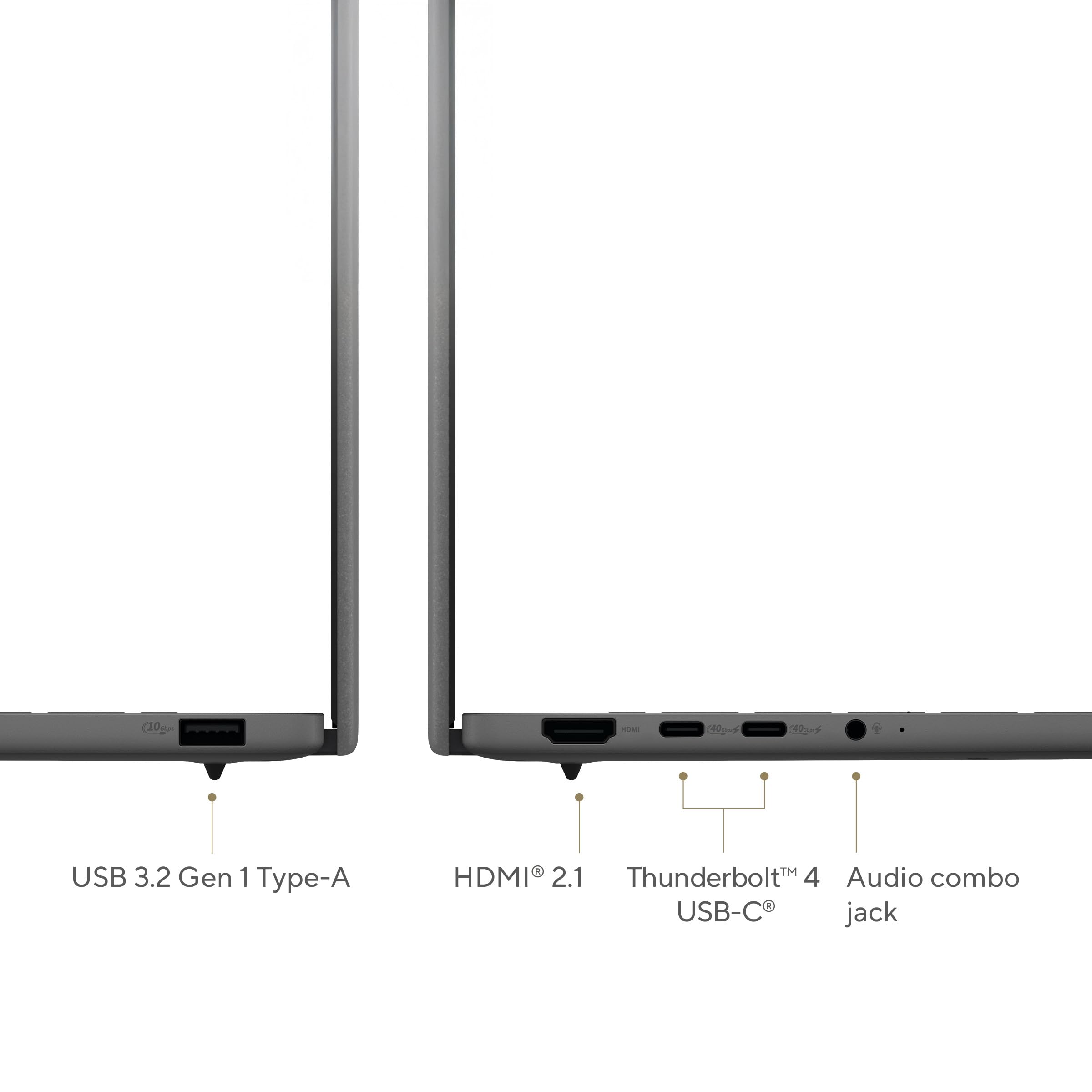 ASUS Zenbook A14 OLED UX3407QA-QD349W Copilot + PC 14" WUXGA (Qualcomm Snapdragon X1-26-100, 16GB RAM, 1TB SSD, Qualcomm Adreno GPU, Windows 11 Home) Grigio Islandese - Tec. QWERTY