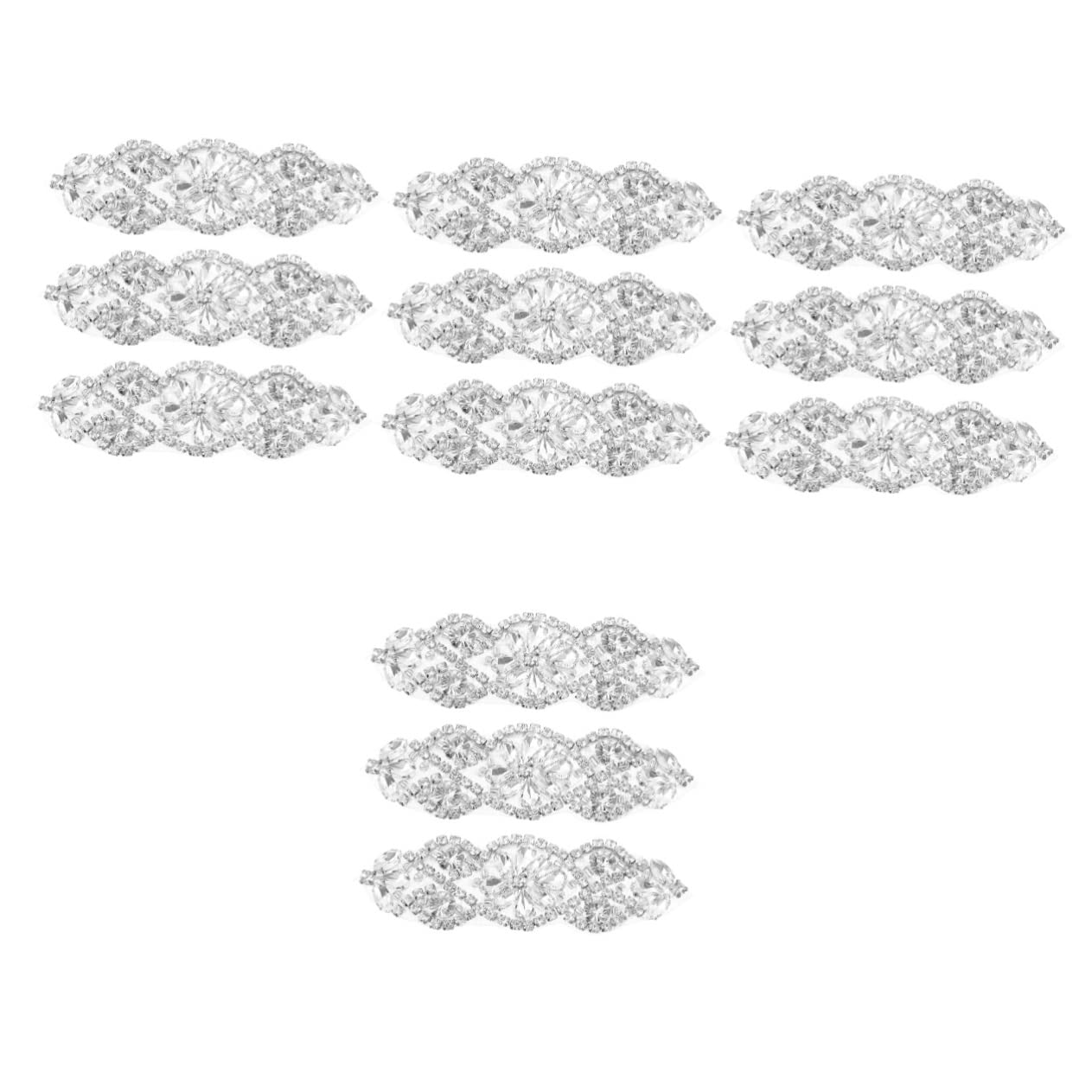 STOBOK 12stücke Strass Applikationen Rückseitige Stickereien Dekorative Nähpatches Für Kleidung Jeans Taschen Und Handarbeiten Elegante Dekoration Für Hochzeitskleider Und