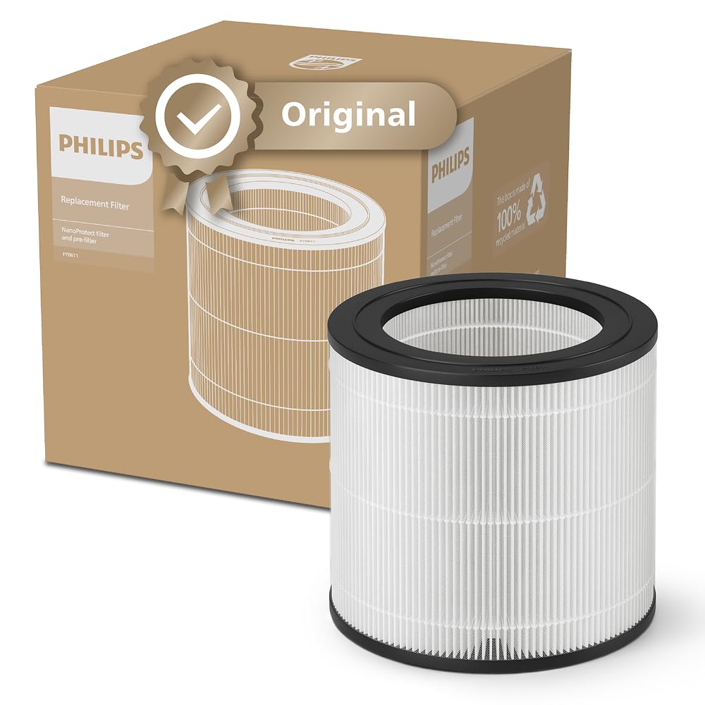 Original Replacement Filter for Air Purifier 600 Series AC0650, AC0651, HEPA NanoProtect, 12 Months Lifetime (FY0611/30)