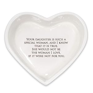 Susabella - Mother of the Bride Gift from Groom, Mom Wedding Gift or Mother's Day Gift from Son In-Law - Thank You for Raising the Woman of My Dreams - Ceramic Keepsake Heart Box