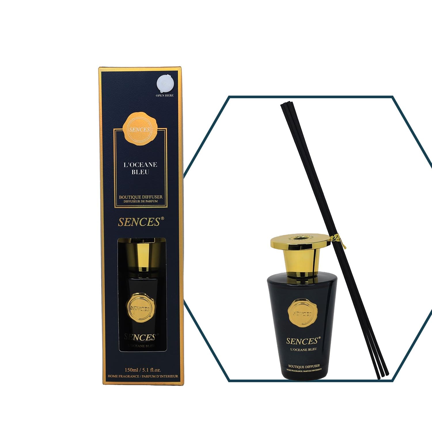 Baltus Reed Diffuser 150ml L'Oceane Bleu Air Freshener Room Scents Aromatherapy