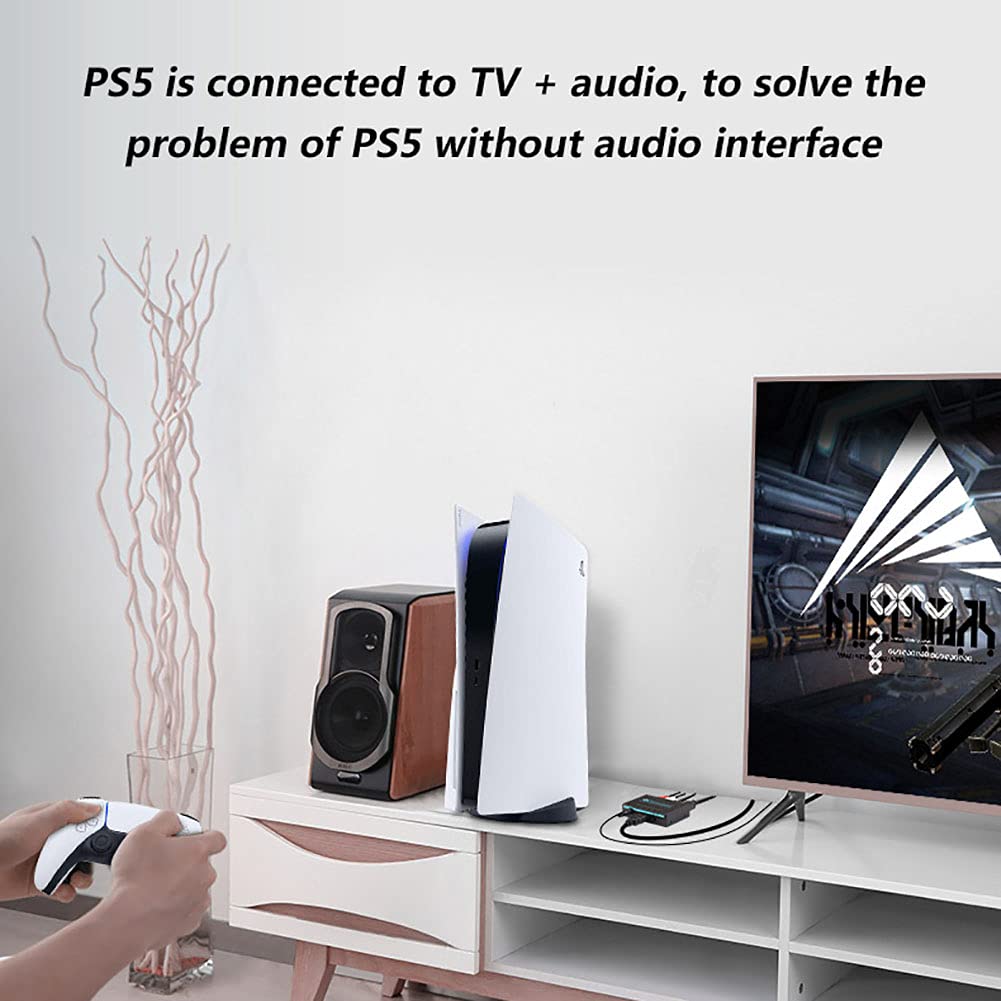Décodeur audio, séparateur audio HDMI 2.0, prise en charge 4K60Hz AC3 DTS R/L décodeur 5.1 de séparation audio, convertisseur vidéo et audio de sortie analogique stéréo, prise en c