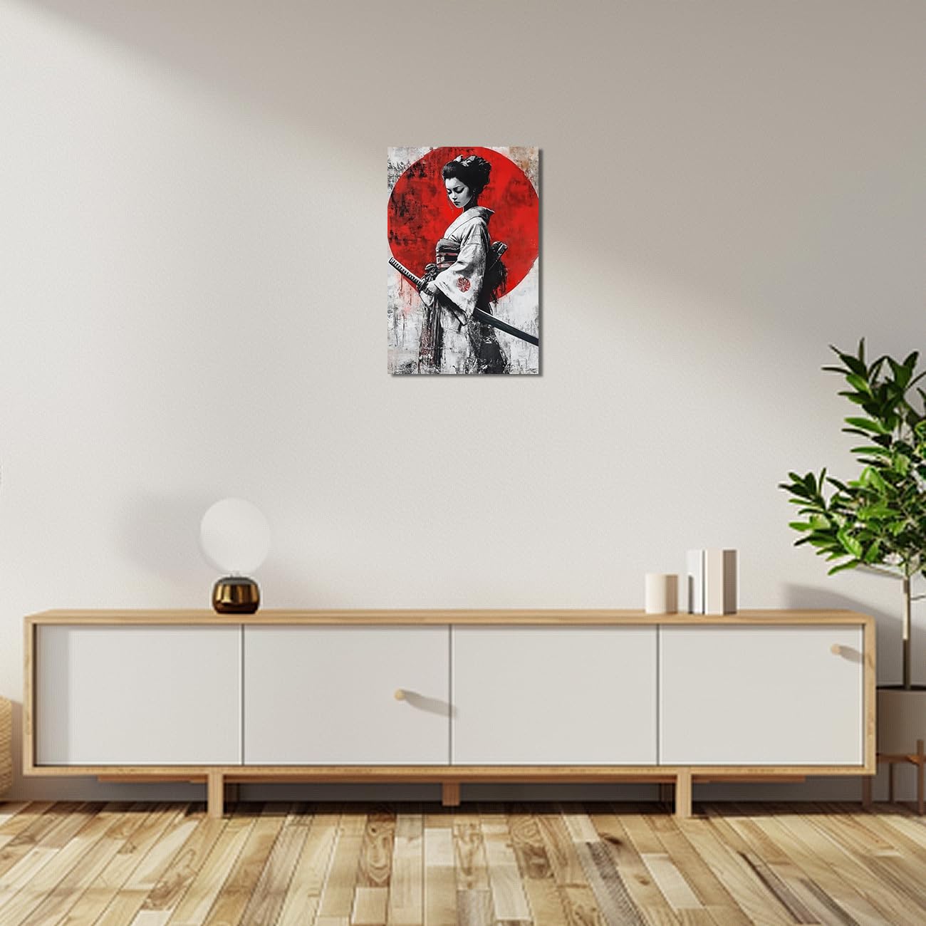 Amazon.com: AWPANERAR Samurai Woman Canvas Wall Art Japanese
