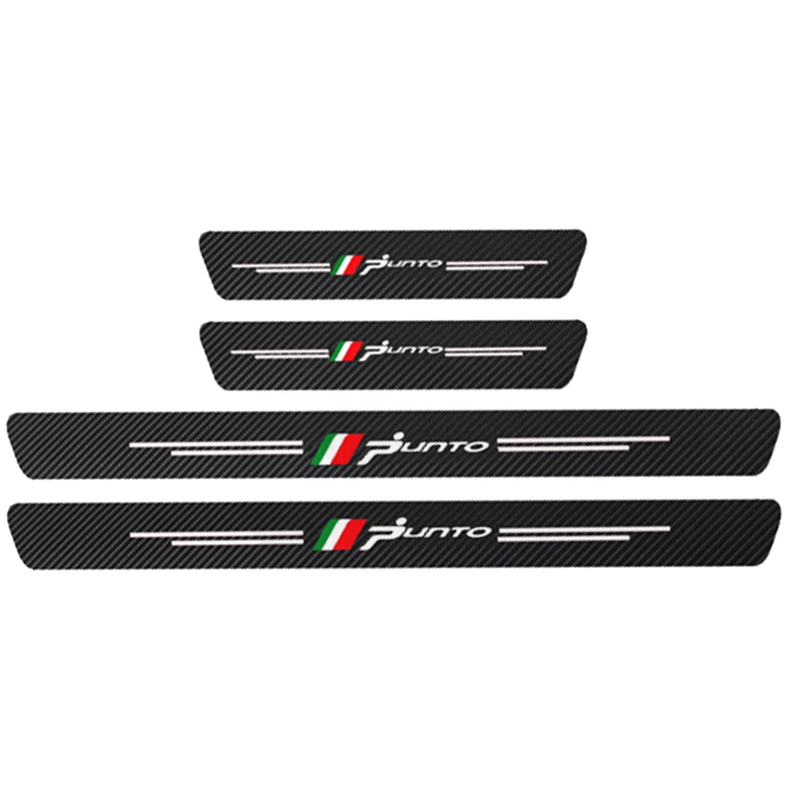 4 Battitacco In Fibra Di Carbonio Per Alfa Romeo Giulietta - Adesivi Anti-Graffio - Foto 4