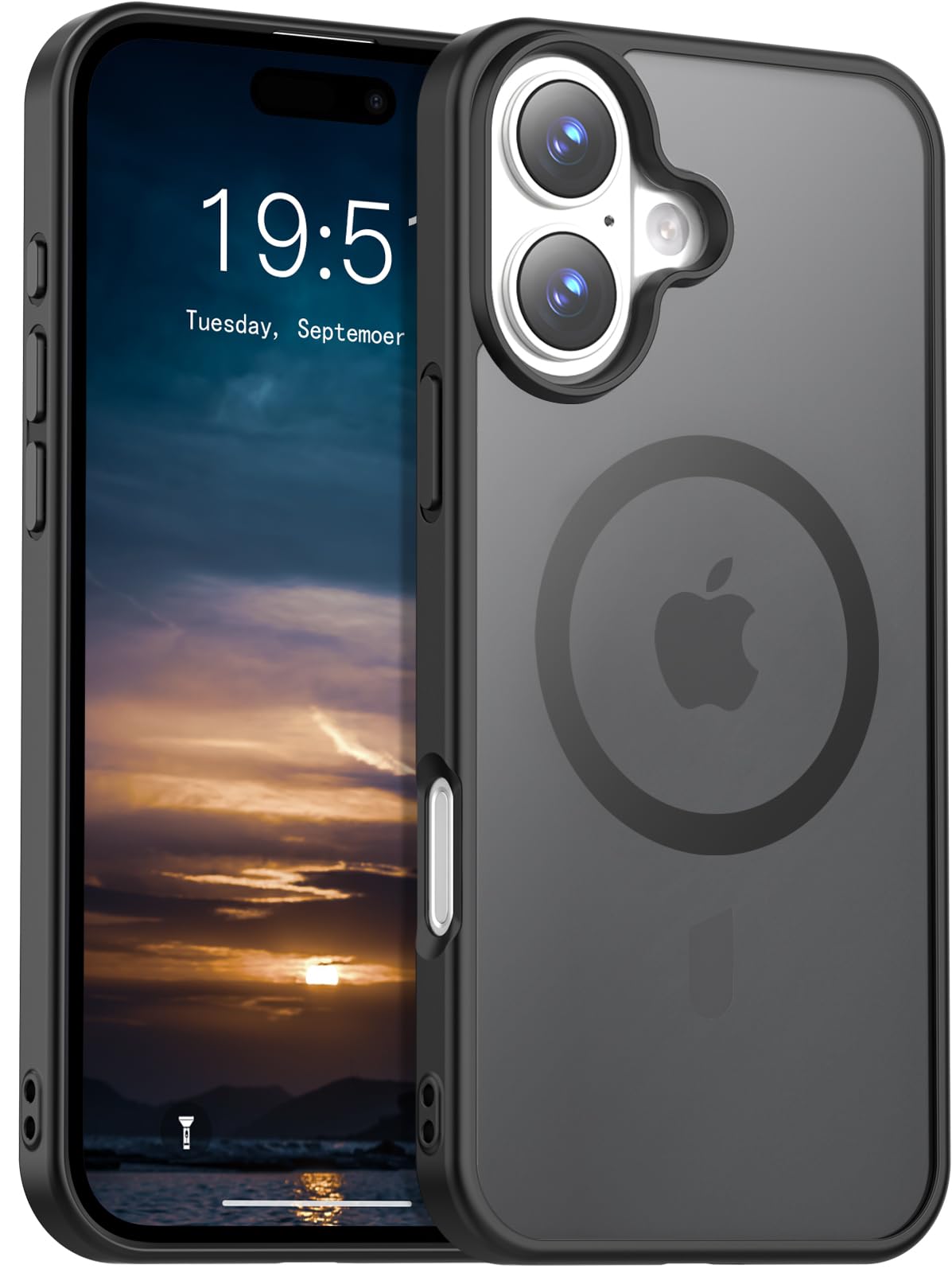 for iPhone 16 Case Compatible with MagSafe Military-Grade Drop Protection Anti-Scratch Slim Silky-Soft Touch Translucent Matte Bumper 6