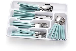 40 pc Teal Silverware Set with Organizer