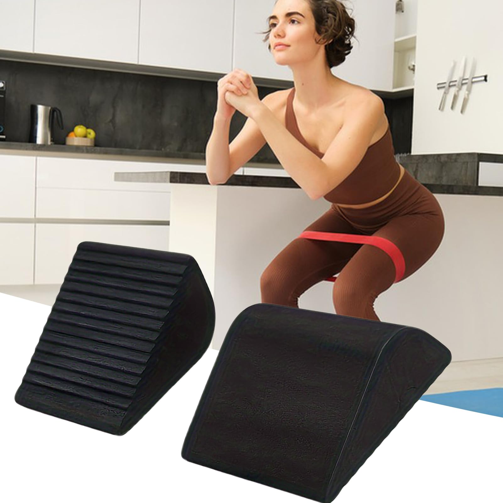 Bloque Cuña de Sentadillas,Tabla elevadora ergonómica para entrenamiento | Bloques de cuña para sentadillas - para Gimnasio en Casa, Mujeres, Hombres, Jóvenes