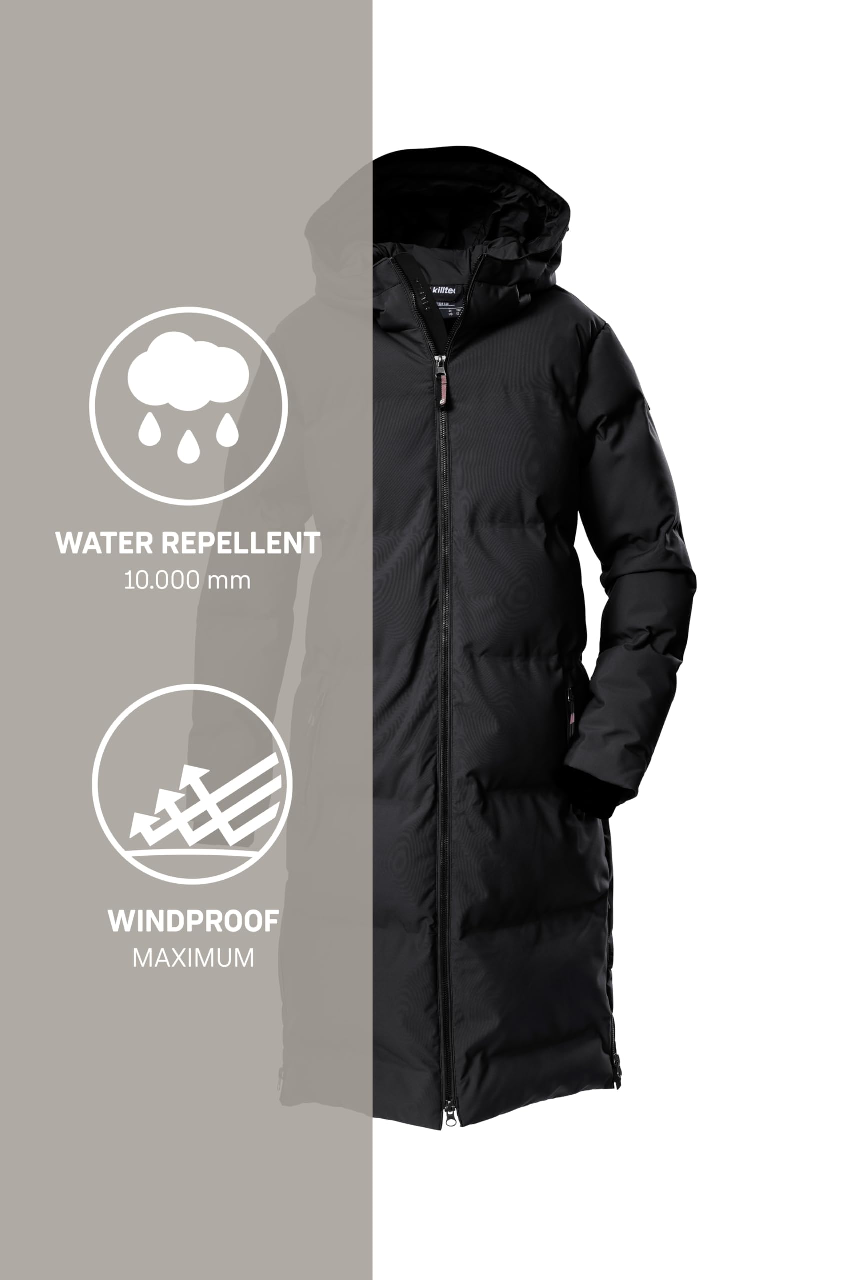 Killtec Kow 237 Grls Qltd Ct Abrigo acolchado/abrigo funcional con aspecto de plumón y capucha Niñas