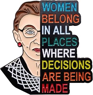 for RBG Pin Soft Enamel Pins Notorious I Dissent for Ruth Bader Ginsburg Justice Lapel Pins Brooch for Women Badges Pin Cartoon Figure Brooch for Clothing Bags Jackets Hat Accessory Decoration