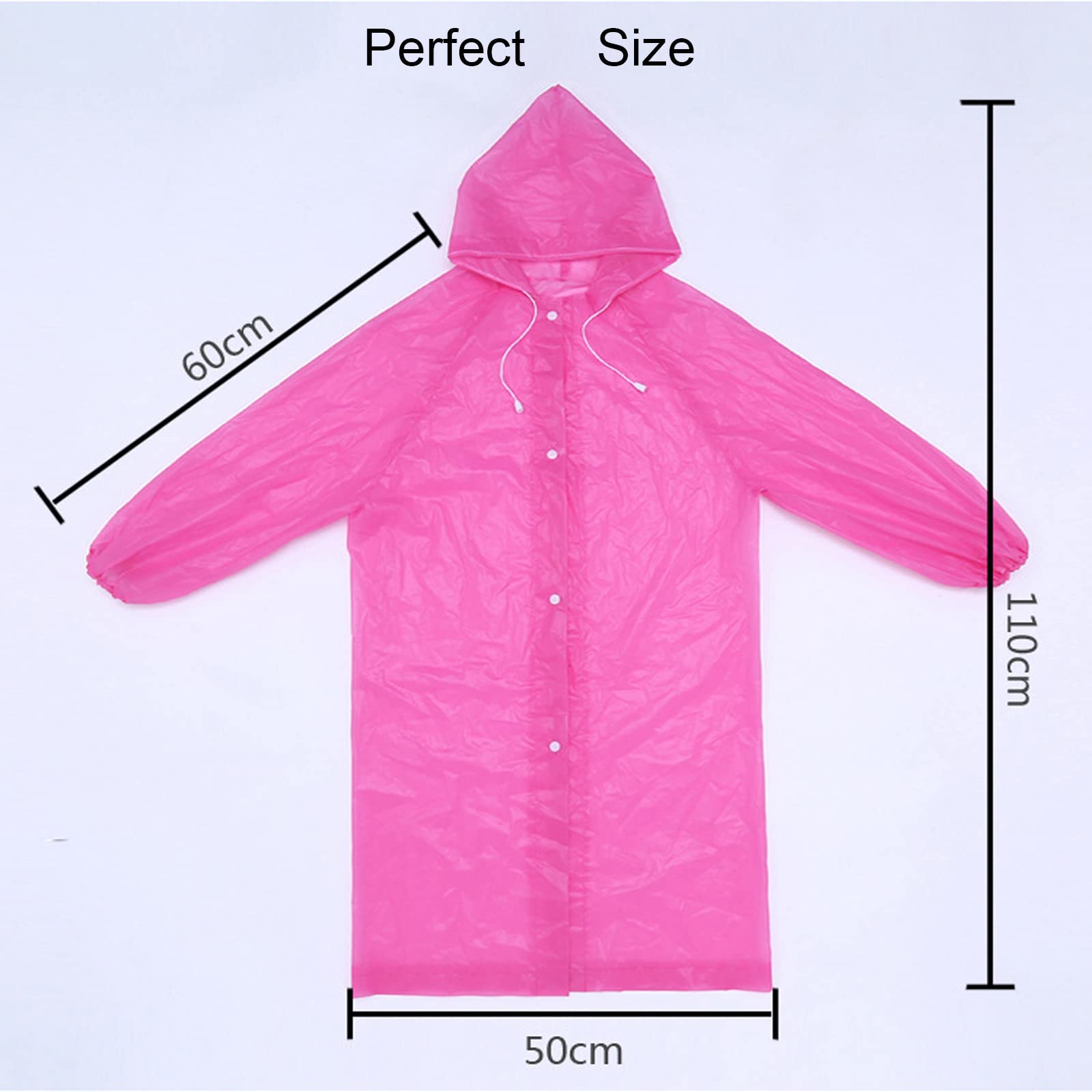 WOHSEROM 2 Stück Regenponchos Kinder - Wiederverwendbar Wasserdicht Aus EVA