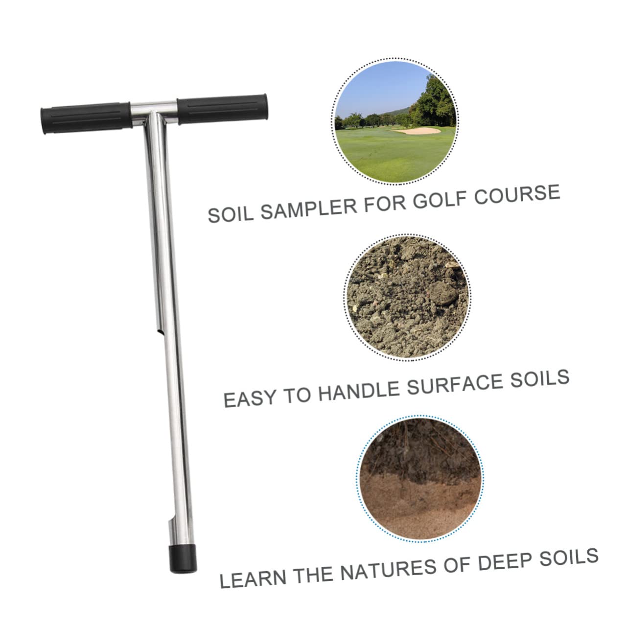 Toddmomy Outil De Prélèvement De Sol Pour Extérieur Échantillonneur Métal Léger Pour Analyse De