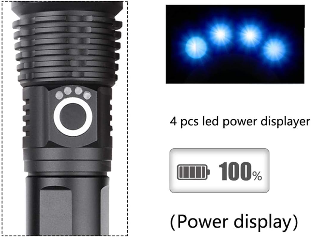 Flashlight XHP50 6000 Rechargeable Waterproof Flashlights Image