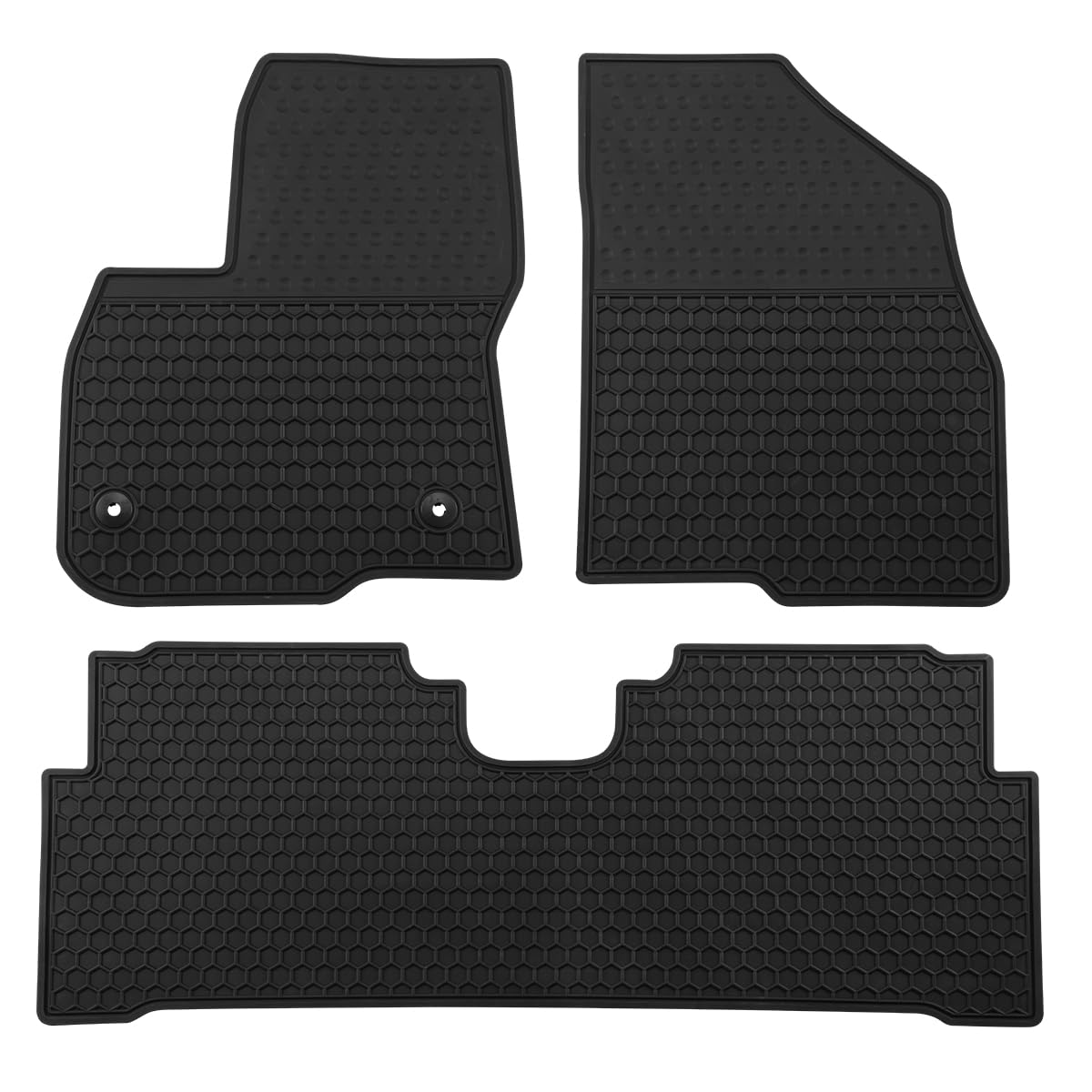 Lwope Car Floor Mats Custom Fit for Chevrolet/Chevy Bolt EUV 2022-2024(Not for EV) Black Rubber All Weather Protection Auto Floor Liners Heavy Duty