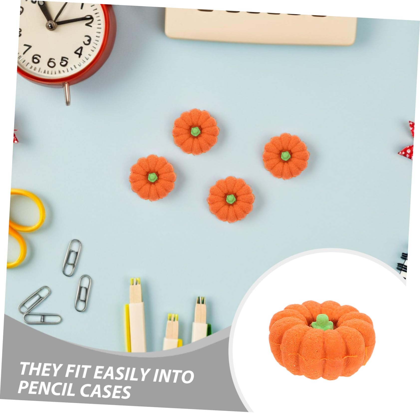 TOYANDONA 80 Stück Kürbis Radiergummis Mini Gemüse Radierer für Herbst Partyfüllung Klassenzimmer Stifte Radiergummi Lehrer Belohnung Halloween Thanksgiving Geschenk Orange