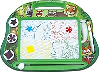 Vista 1 de Lexibook, Tablero de Dibujo Mágico Multicolor con Animales Magnéticos, Juguete Artístico y Creativo para Niñas y Niños, Lápiz Magnético y Sellos