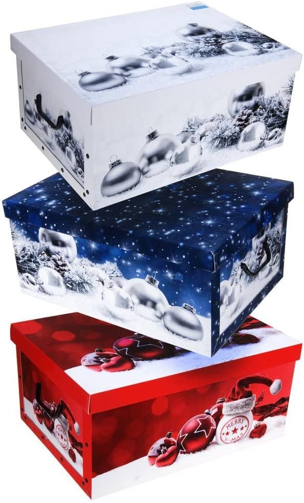 Guaranteed4Less Large Holiday Season Storage Gift Boxes Present Father