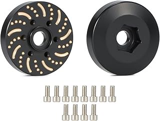 RCBOYZ 2Pcs Brass Black Extended Wheel Weights Hubs 127g Counterweight Set 9mm Extended Hex hub for 1/10 Trx4 Trx6 Axial SCX10 II III Redcat GEN7 GEN8 1.9inch 2.2inch Wheel Rims Upgrade Parts (9mm)