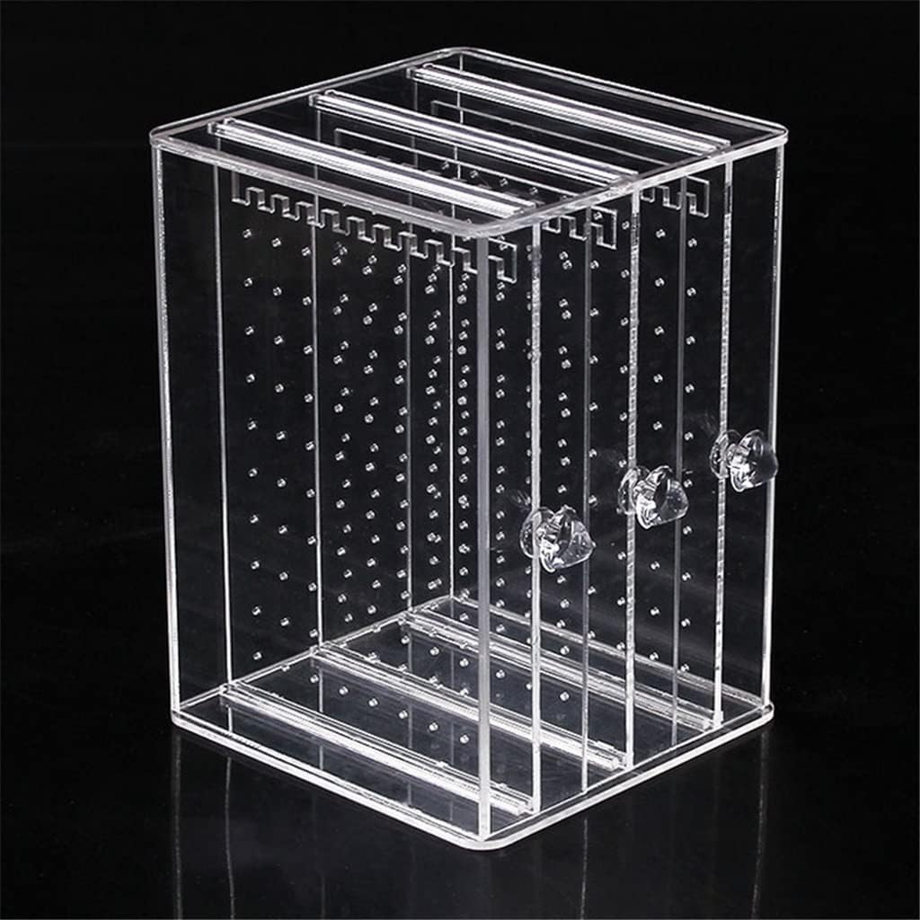 Acrylic Transparent Crystal Jewelry Plastic Showing Shelf Necklace Earrings Hanger Nail Art Display Stand(D)