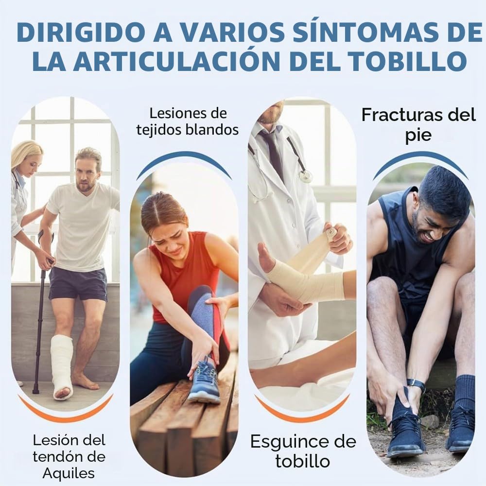 Botas Inflables para Caminar, Bota de Fractura Air Cam Walker, Bota Ortopédica para Tobillo Torcido, Férula de Aire Corto M