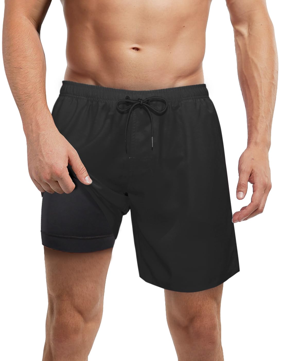 Mens Swim Trunks with Compression Liner