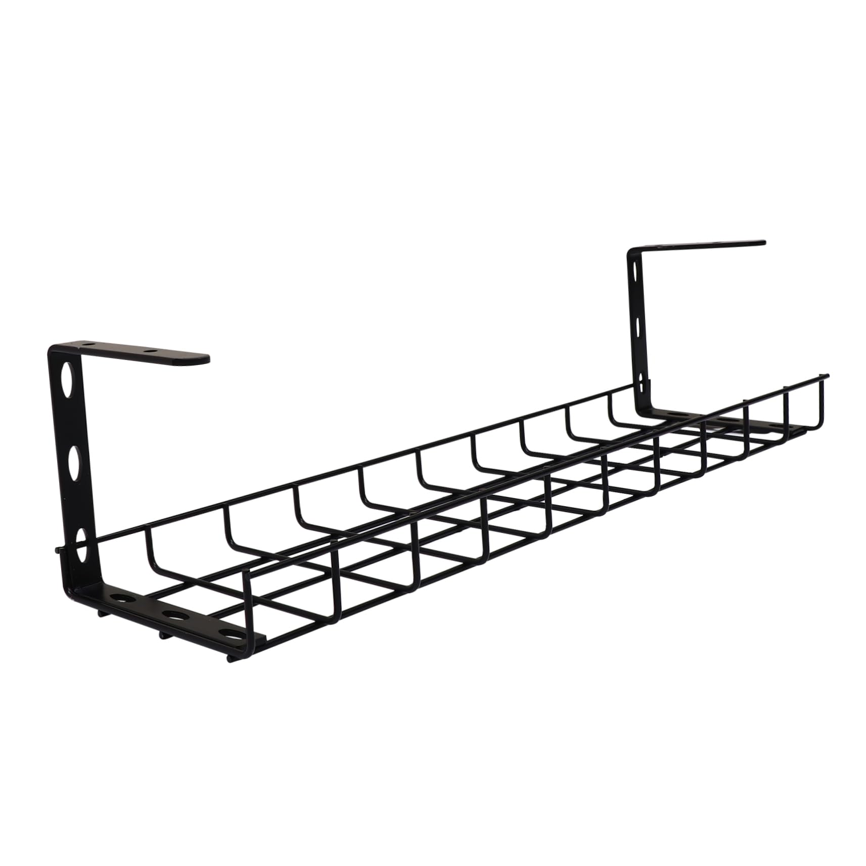 KOMBIUDA 1 pièce Organisateur de Câbles sous Bureau Rack de Rangement Noir pour Gestion de Câbles Pratique pour Espace de Travail Ordonné et Sécurisé