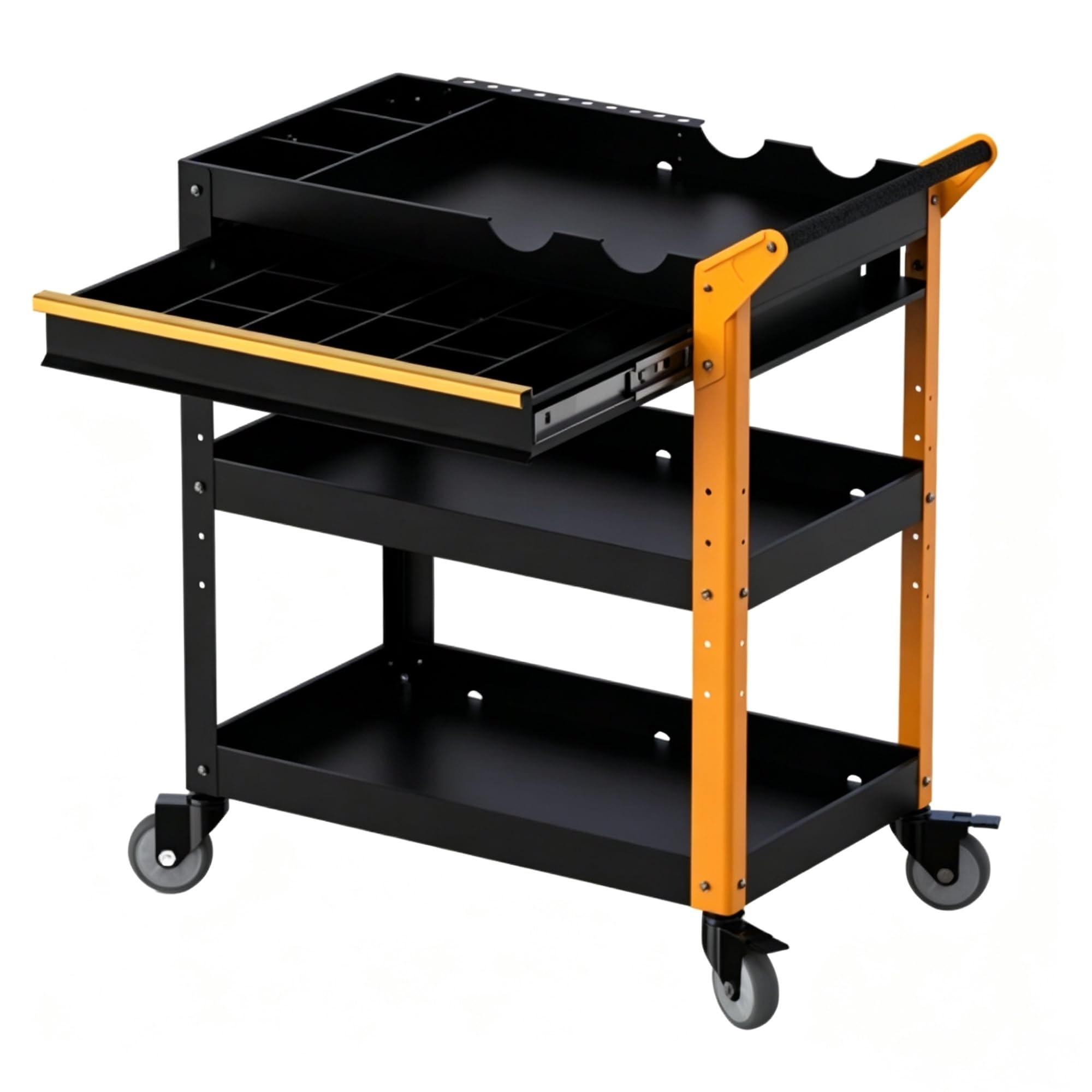 Mechanic Rolling Tool Cart With Parts Drawer Garage Hardware