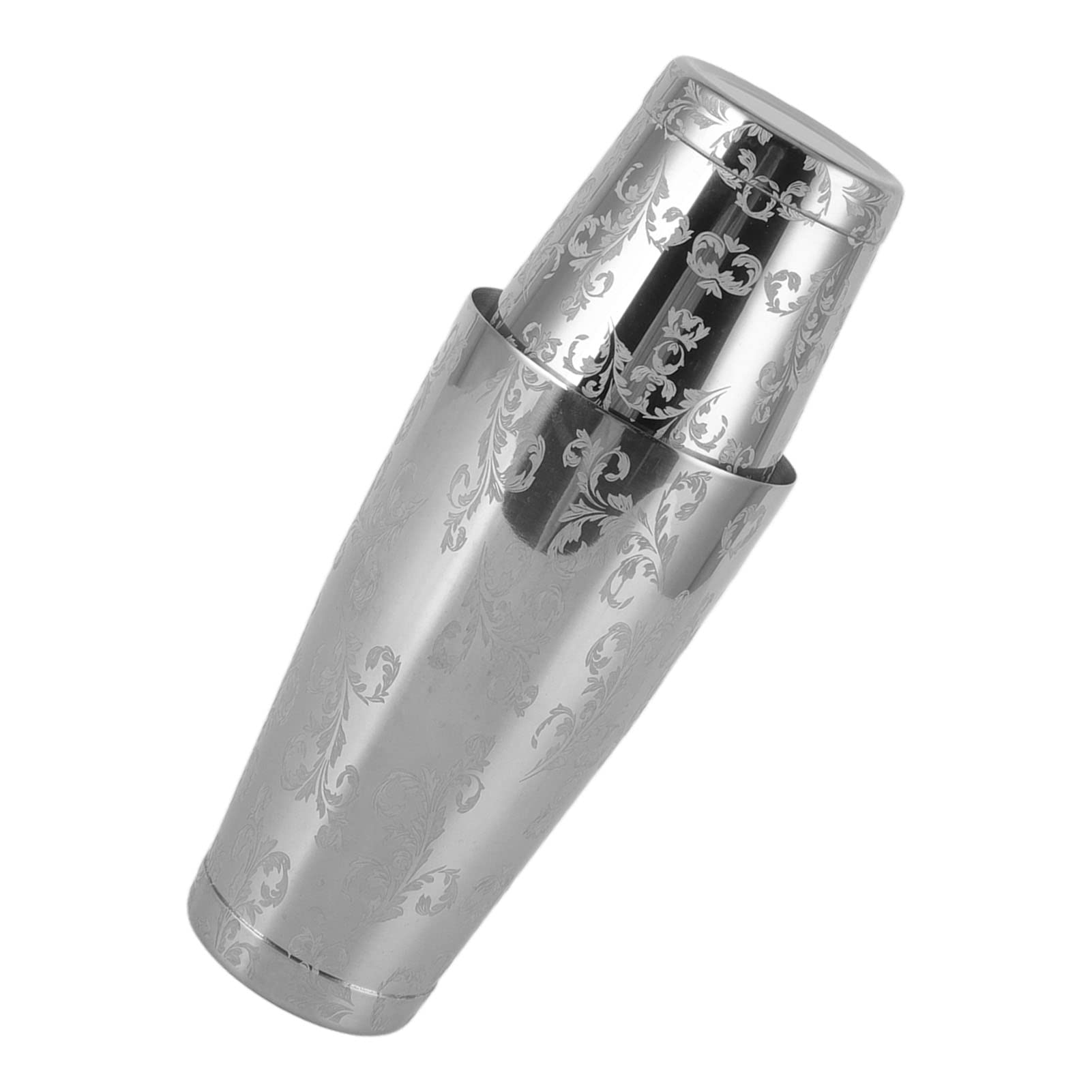 Shaker per cocktail in acciaio inossidabile, shaker per inciso, mixer da bar Boston giapponese argento con coperchio a colino, macchina per cocktail professionale per bar di casa (Fondo)