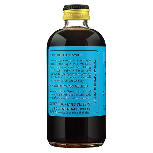 Miniatura 20 de Liber & Co. Demerara - Jarabe de goma de mascar (12.7 onzas líquidas), rico jarabe de cóctel hecho con azúcar Demerara de primera calidad y goma