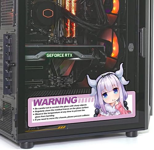 Miniatura 8 de Calcomanías de anime para carcasa de policarbonato de vidrio calcomanías de decoración de dibujos animados para piel de chasis de computadora