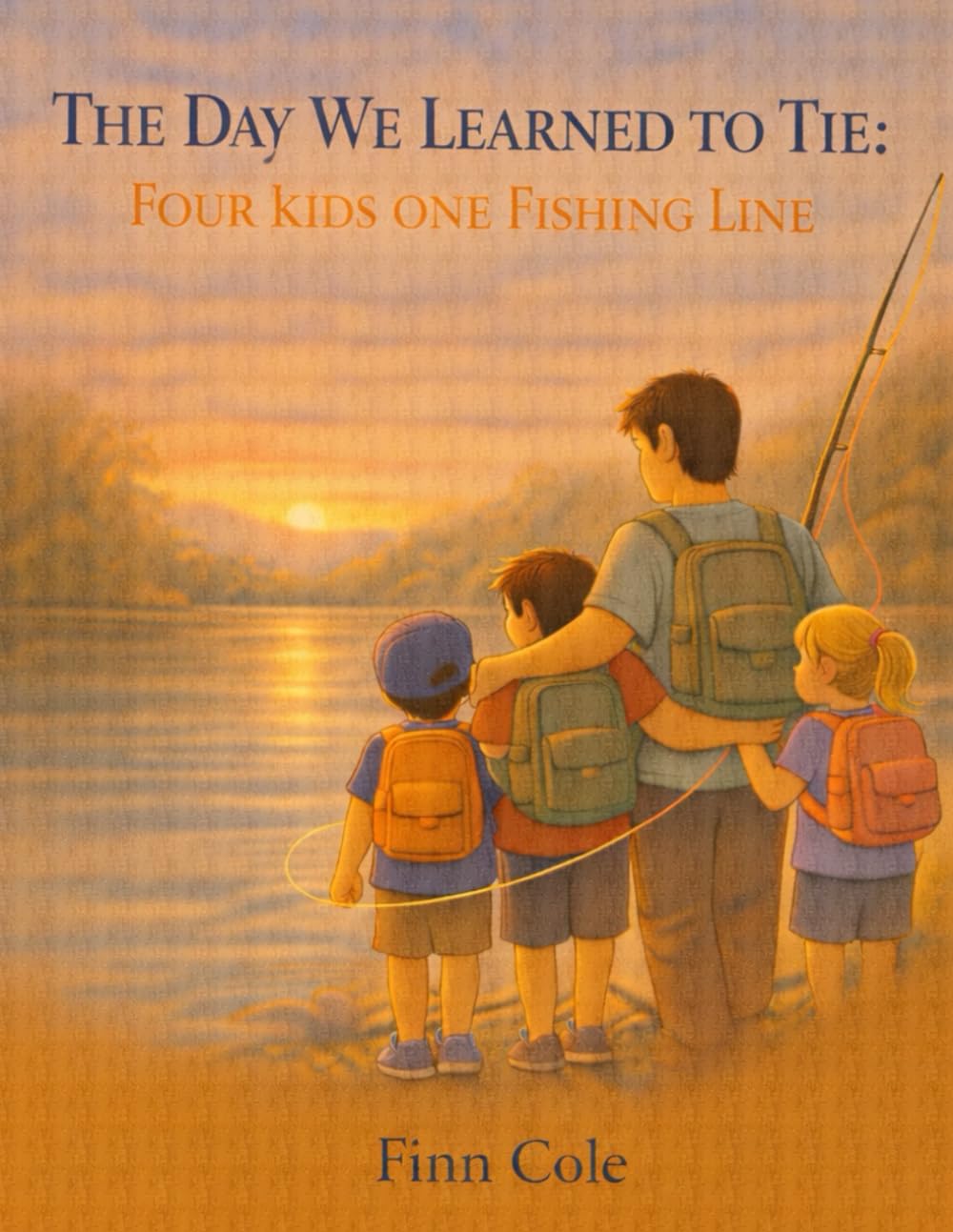 The Day We Learned to Tie: Four Kids, One Fishing Line (Tied Together by Dad)