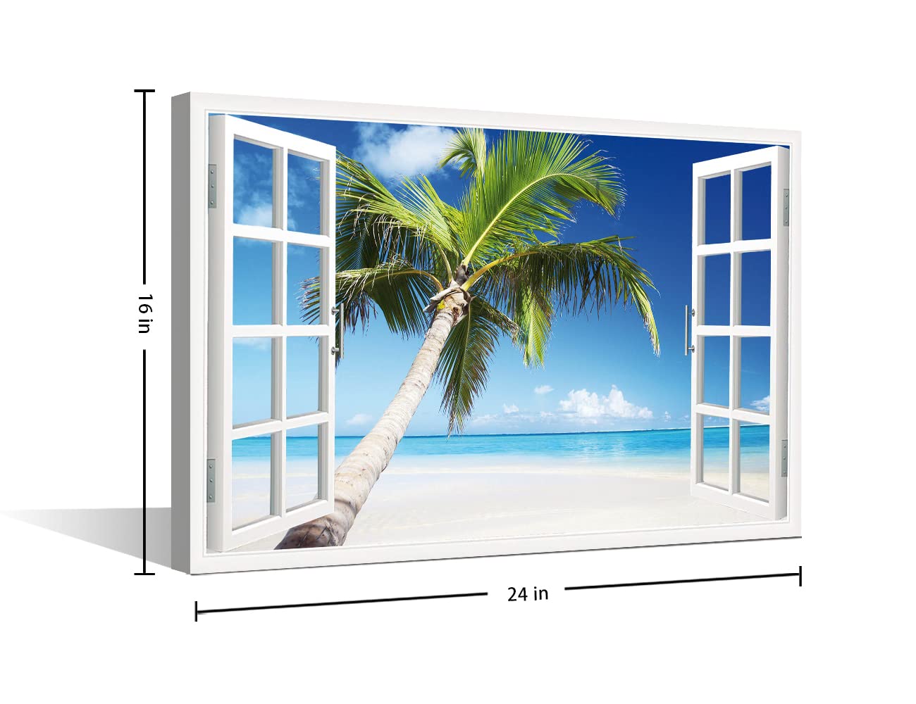 Wall Art Tropical Beach Pictures Prints on Canvas Wilderness Nature Photography Painting Canvas Wall Art Modern Home Decorations for Living Room Wall Decor Gallery Wrap Ready to Hang (24"W x 16"H) - Image 2
