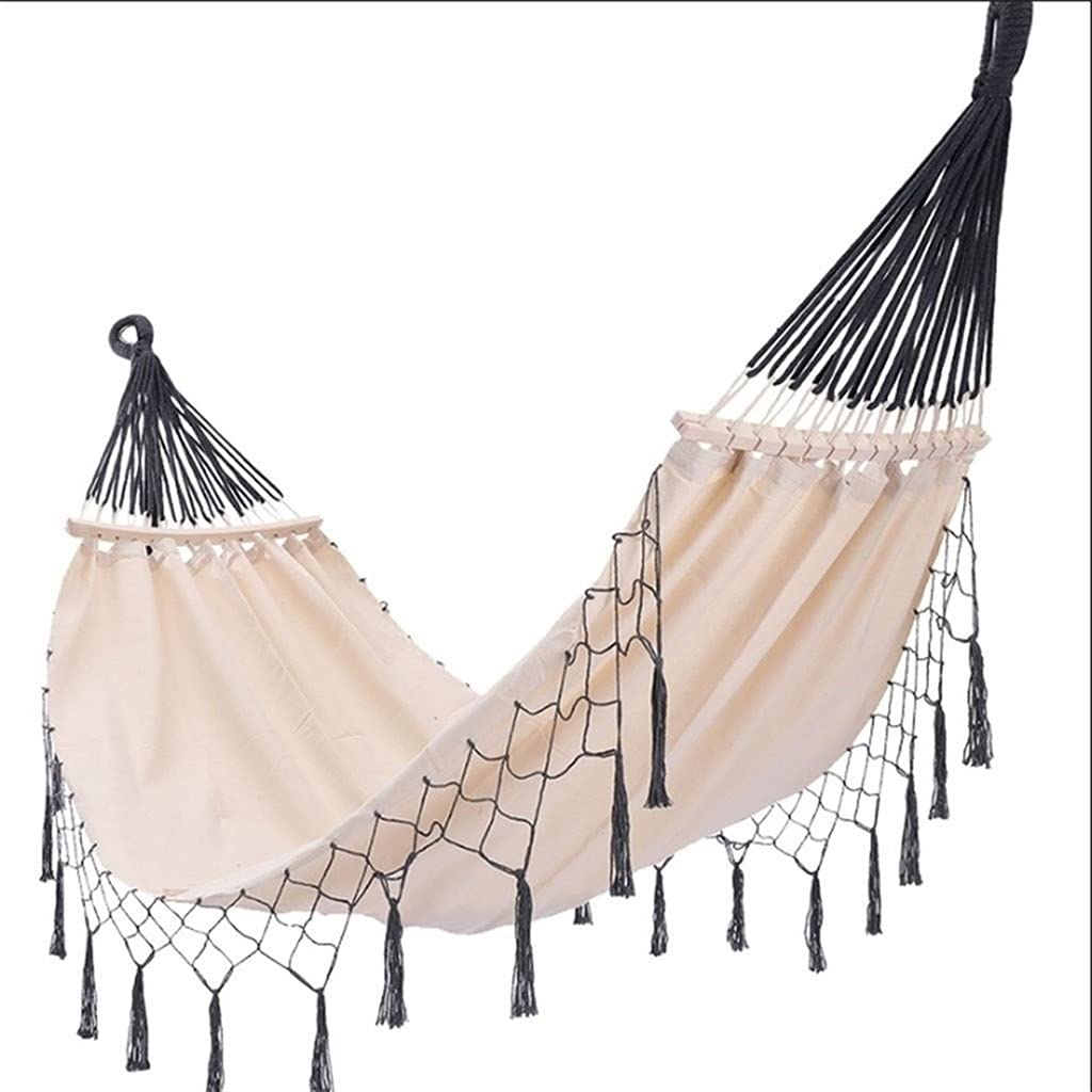 Hamaca de Camping，Hamaca portátil Hamaca portátil, Hamaca portátil con borlas, Hamaca antivuelco for Acampar, Cama Columpio