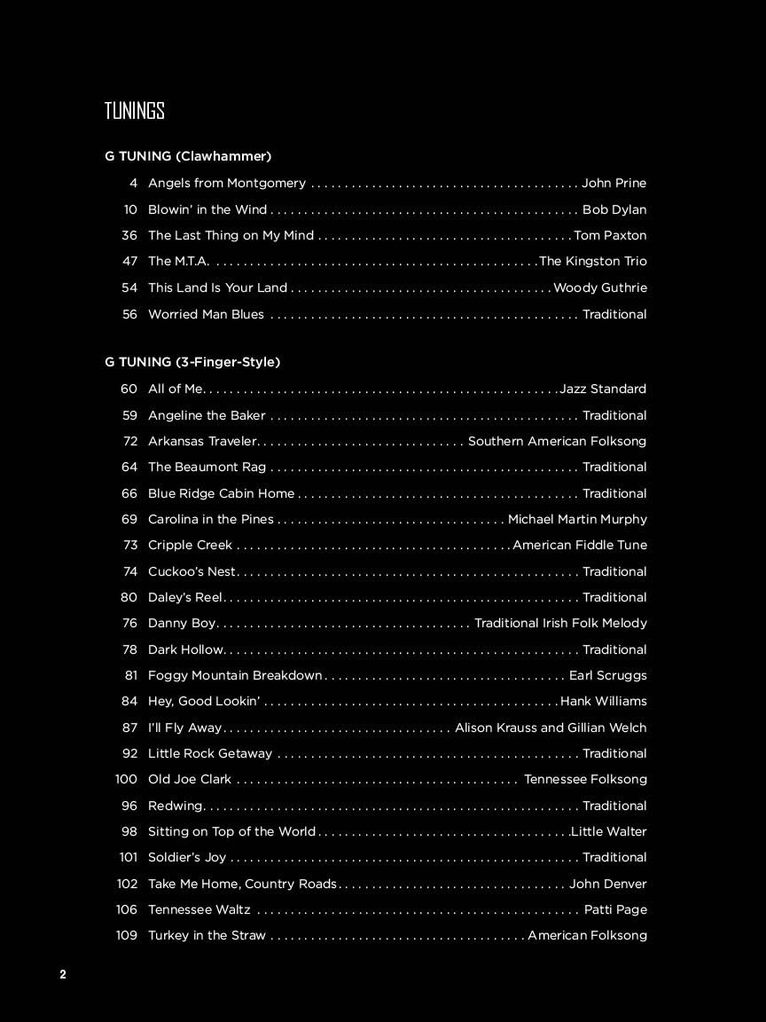First 50 Songs You Should Play on Banjo | Recueil de Chansons et Partitions Banjo 5 Cordes Débutant Avancé | Folk Rock Country Tablature | Take Me Home Country Roads Blowin' in the Wind Cripple Creek