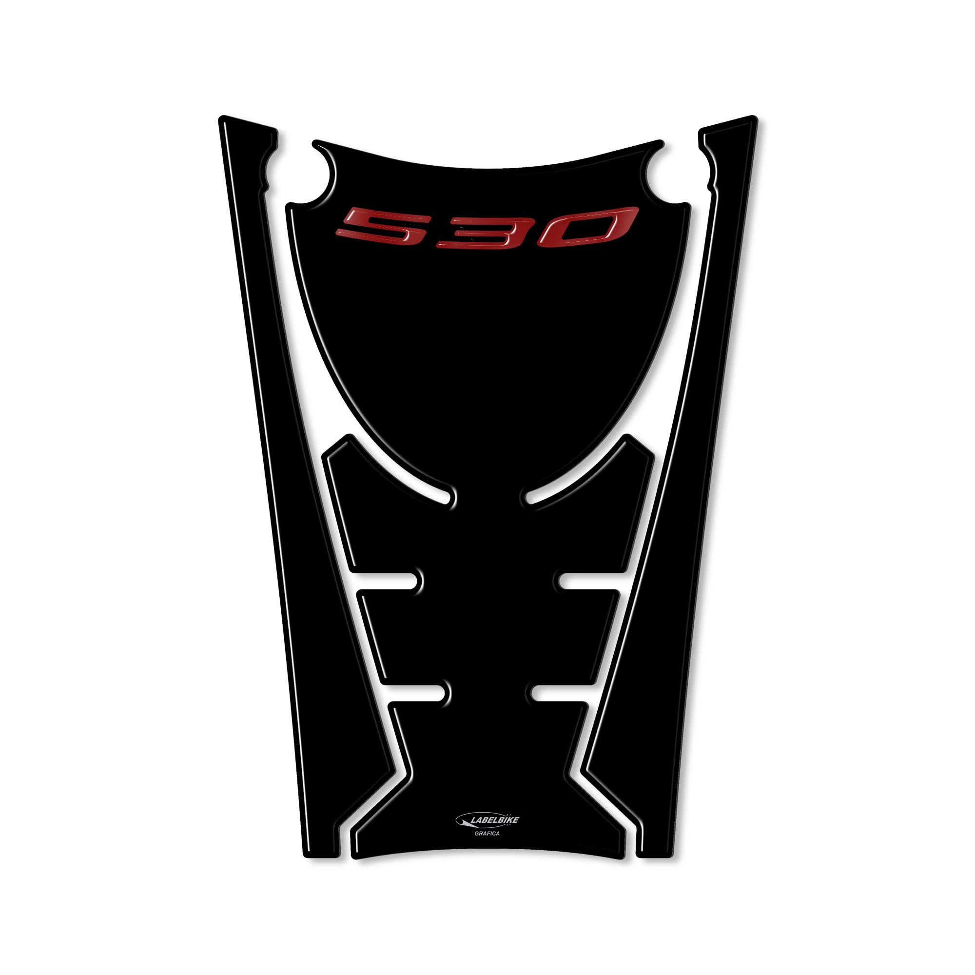 labelbike - 3D Gel Resin Sticker Motorcycle Front Footboard TMAX 530 Sticker for Yamaha 2017-2019 - Black red ergal