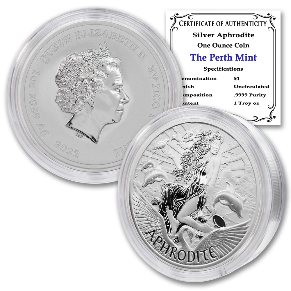 2022 P 1 oz Tuvalu Silver Gods of Olympus Series: Aphrodite Coin
