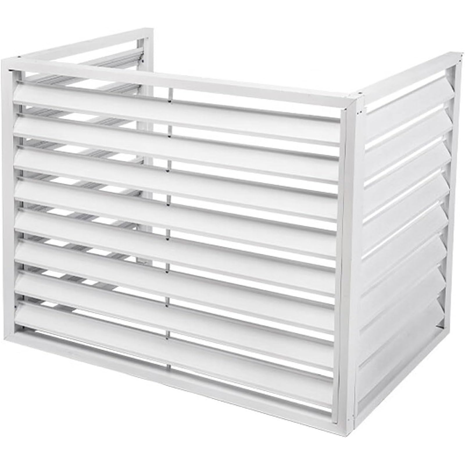 AYCDL Aluminum AC Privacy Fence Panels, Durable Outdoor Air Conditioner Cover for Enhanced Privacy and Aesthetic Appeal in Courtyards and Apartments,White-100 * 70 * 50cm