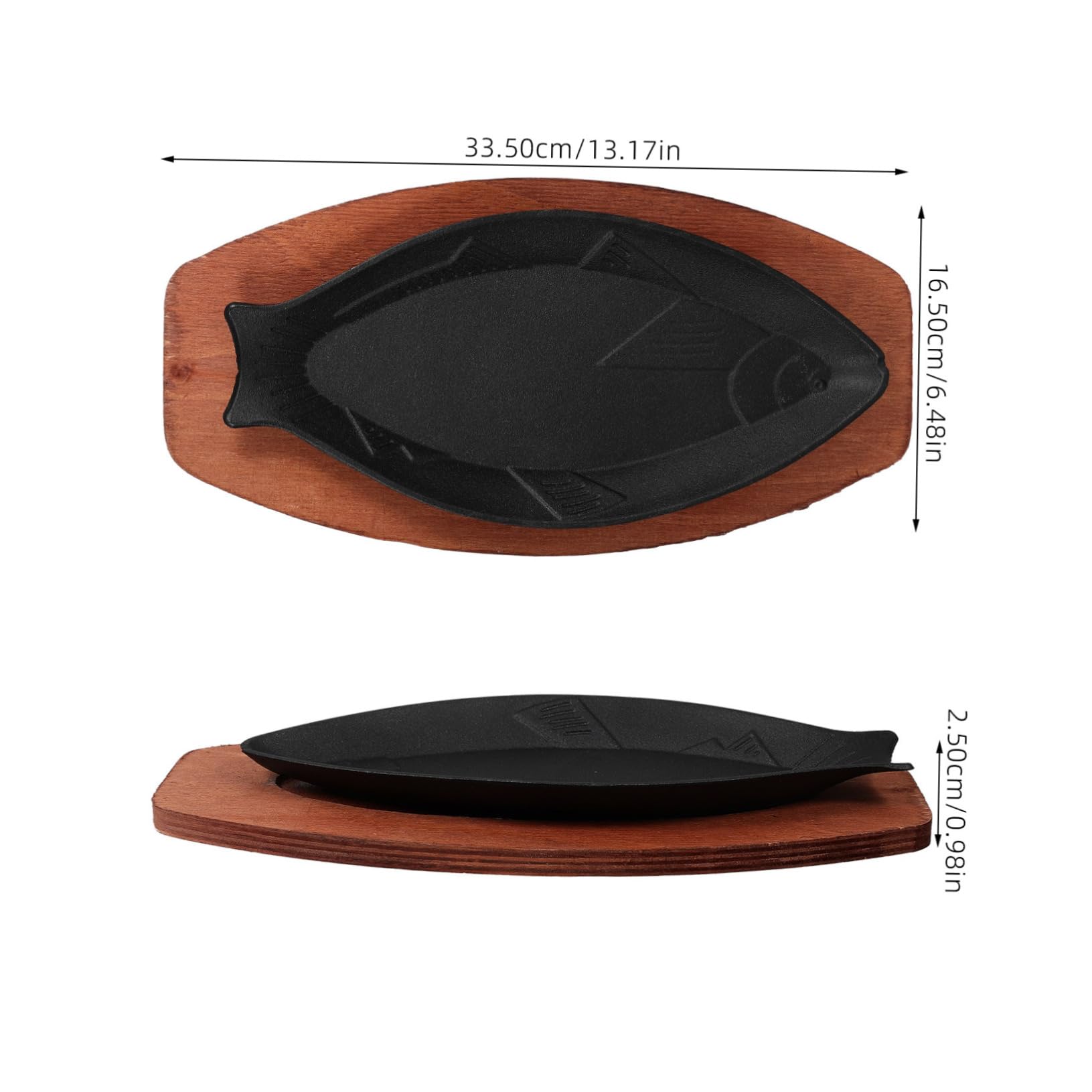 Cabilock Fish-shaped Creative Baking Pan Tray Non-stick Frying Pan for Steak and Bbq Lightweight Griddle for Outdoor Cooking