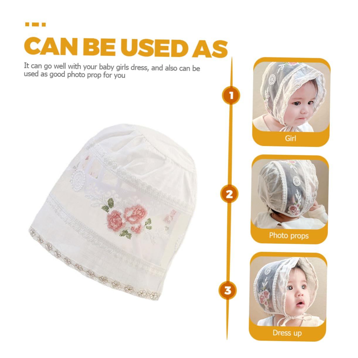 Sombrero de Bebe Gorro Bebe Sombrero Bebe Sombreros de Verano para bebé Sombrero de Playa para Sombrero de Sol para pequeños Sombrero de Verano para niña algodón