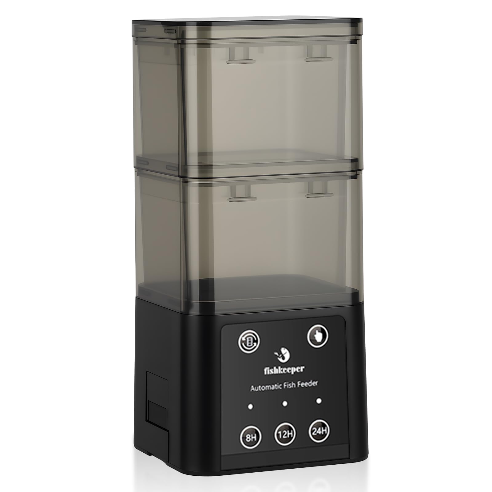 fishkeeper Futterautomat Aquarium mit DREI zeitgesteuerte Fütterungsmodi, 520ml Automatische Fischfutter Automat Geeignet für die Fütterung von Aquarien im Urlaub, Automatik Futterautomat Fische
