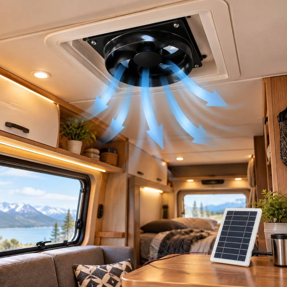 Ventilador Solar para Invernadero, Sistema de ventilación 10W 12V