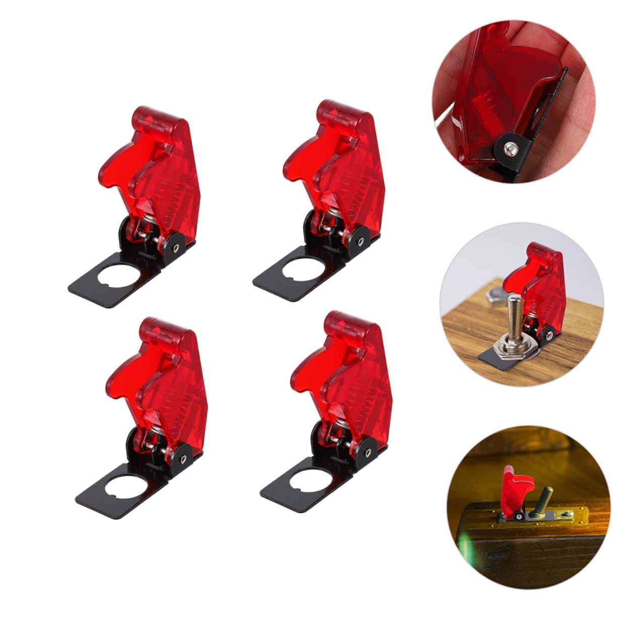 Amazon.co.jp: iplusmile 4個 トグル スイッチ カバー ライト