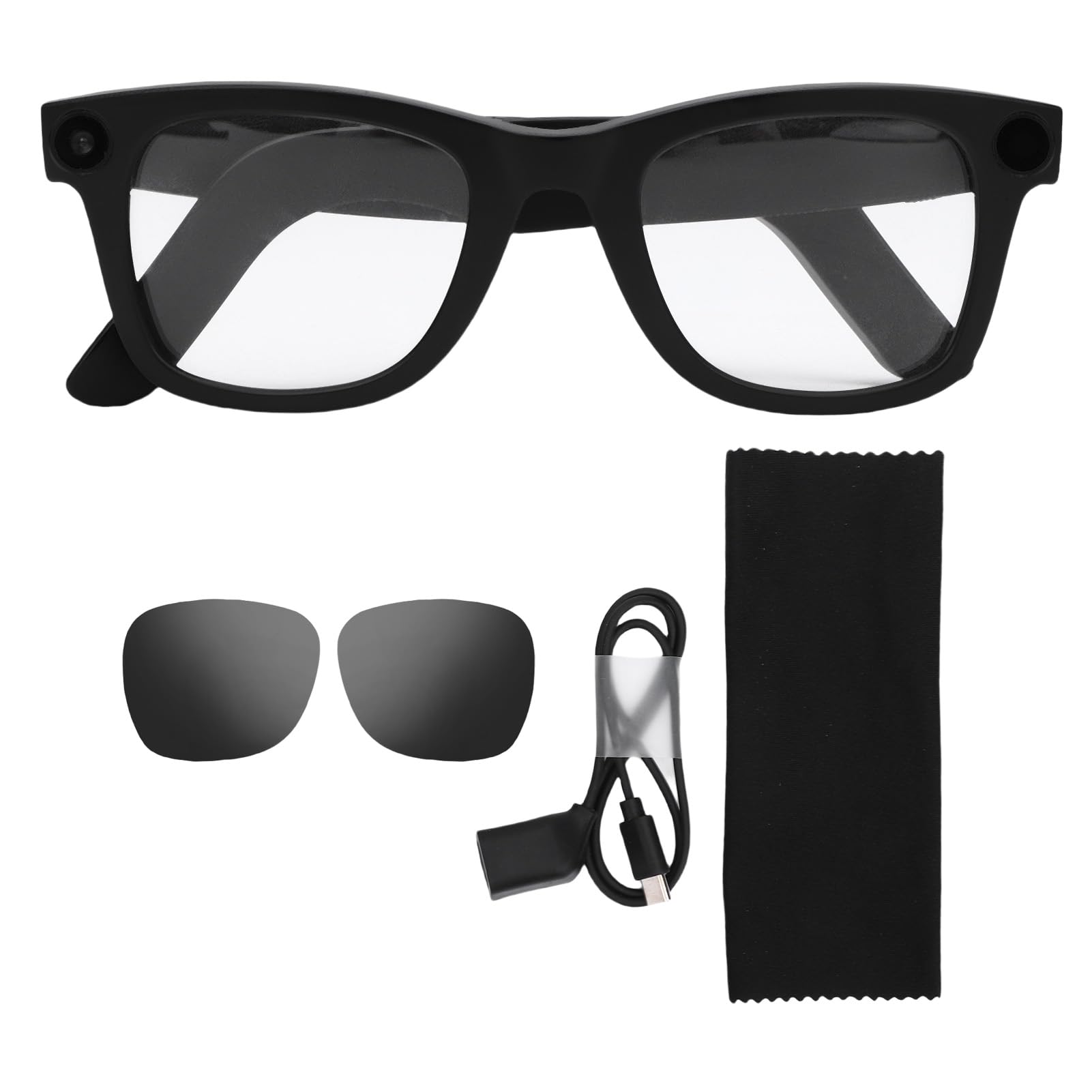GOWENIC Inteligentne Okulary, 8-megapikselowa Kamera HD, Tłumaczenie w Czasie Rzeczywistym, Otwarte Słuchanie i Optyczna Stabilizacja Obrazu EIS