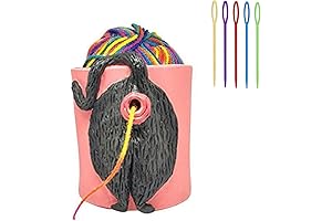 Yarn Bowls for Crocheting Knitted Cat Butt Wool Ornament & ABS Craft...