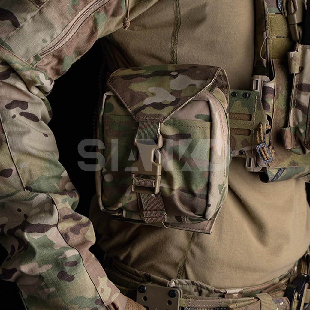 Molle - Kit táctico de primeros auxilios/bolsa IFAK, juego militar para deportes al aire libre, emergencia médica, liberación rápida, bolsa EMT bolsa de almacenamiento múltiple (Multicam/BK)