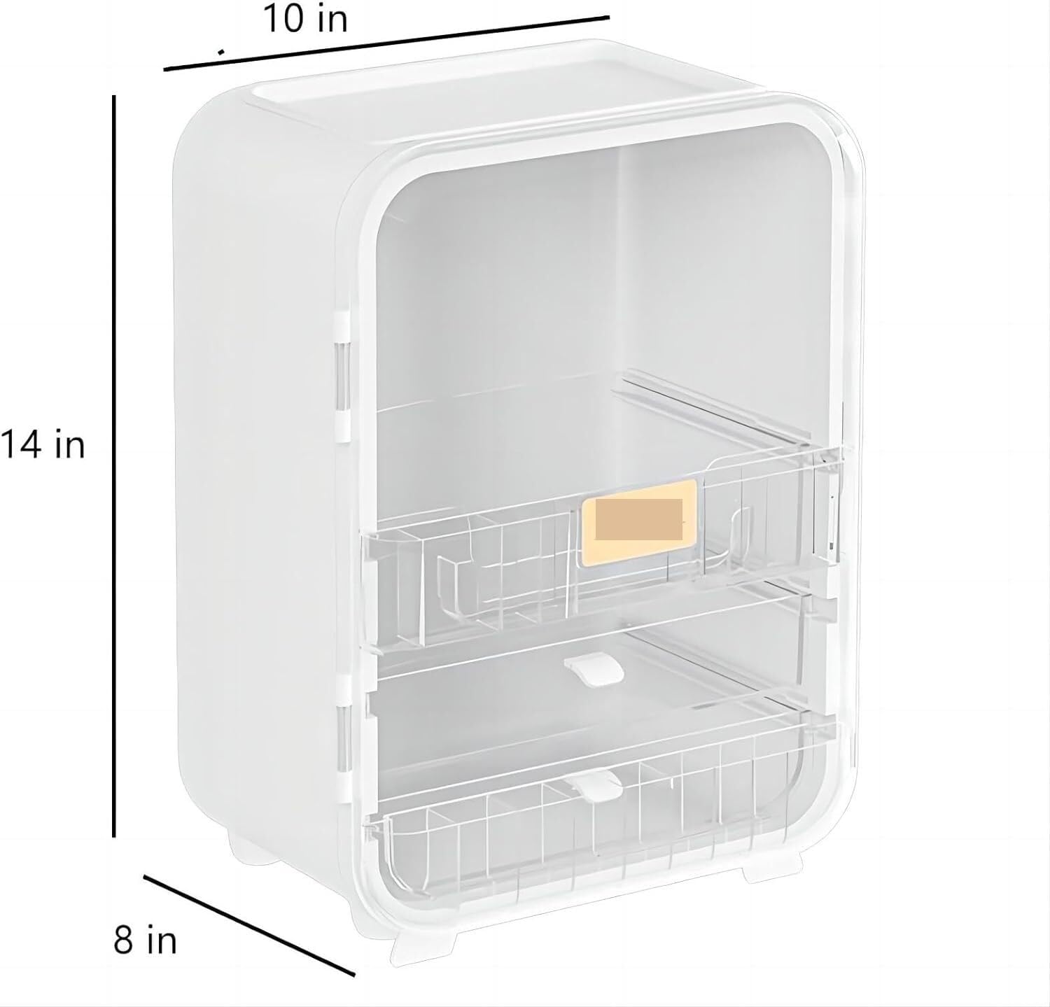 Organizzatore Di Trucchi Grande Organizer Per Cosmetici, Custodia Per Cosmetici, Resistente All'acqua, Con Cassetti Contenitori Per Cosmetici (Size : White)