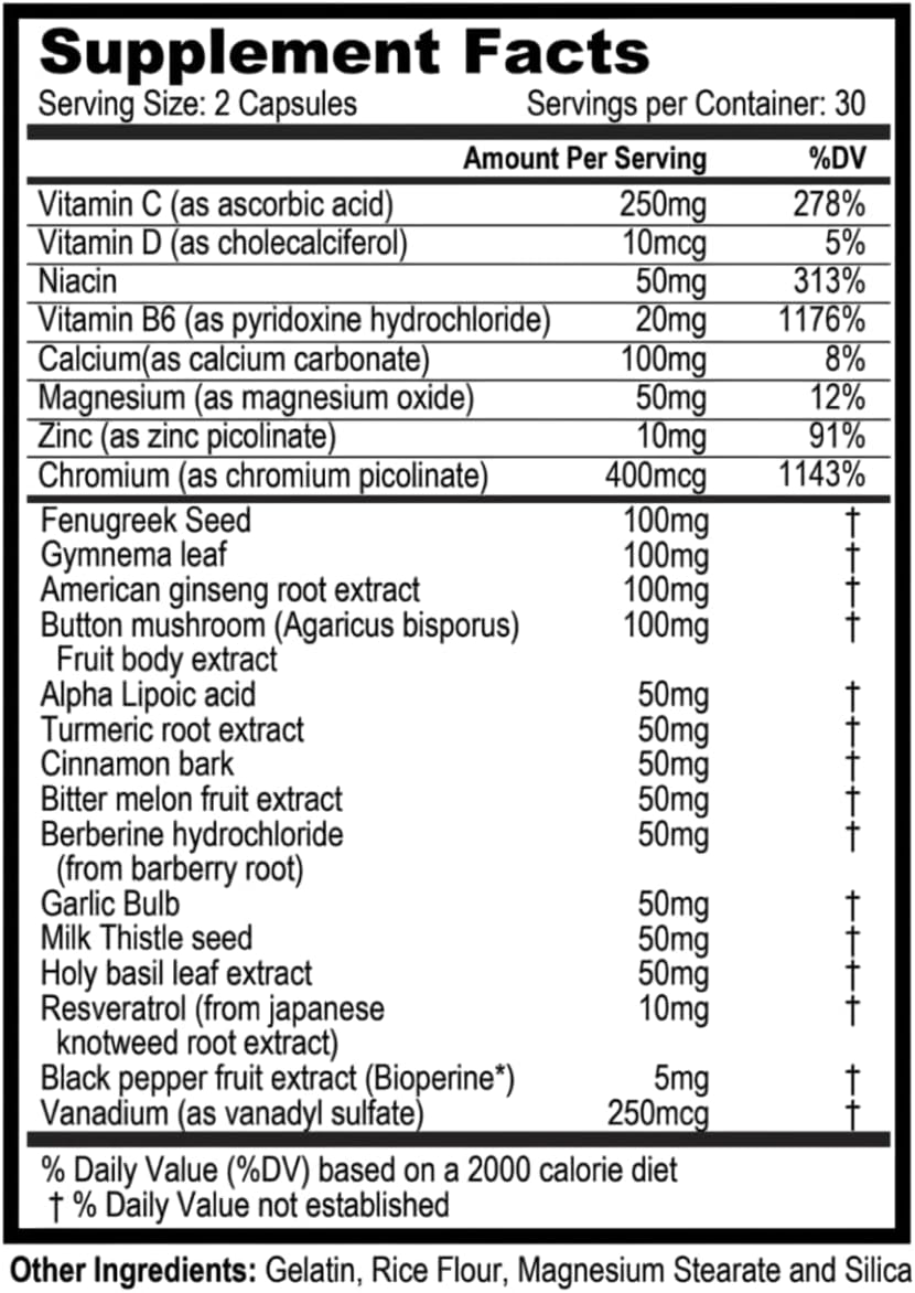 GLPro Blood Su.gar Support - Advanced Formula, 60 Count / 30SV