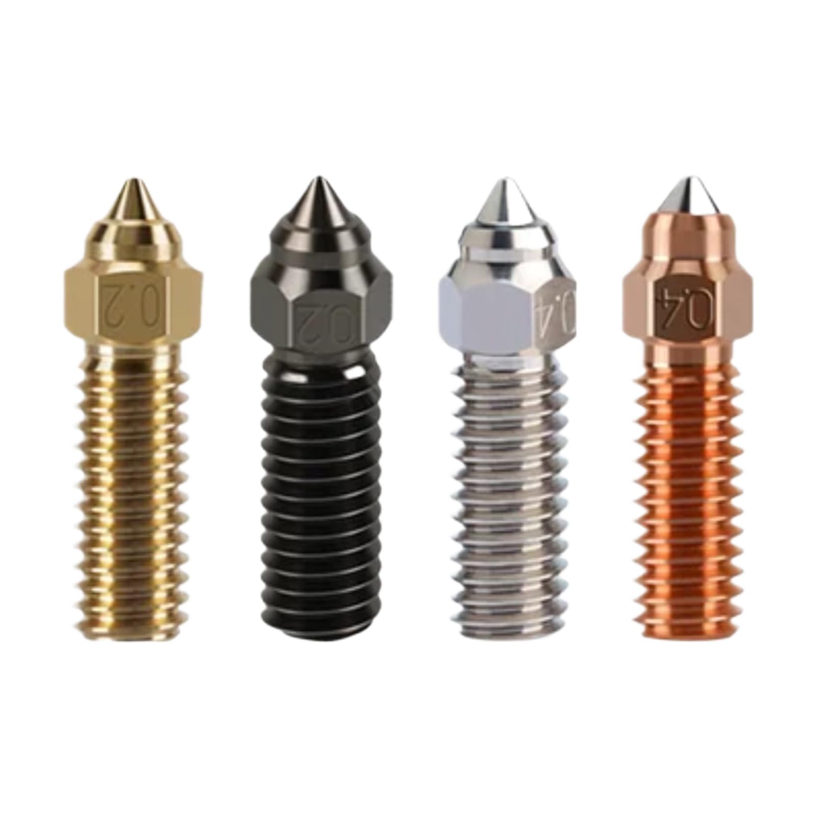 1 pcs Düse aus gehärtetem Stahl aus Messing 0.2/0.4/0.8/1.0 für 3D-Drucker | Kupferbeschichtet; Modell: Düse; Artikeltyp: Düse